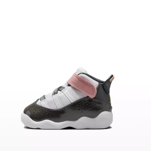 Nike Jordan 6 Rings TD Size White/ /Pink Shoes Sneaker 8C-10C - Picture 2 of 5